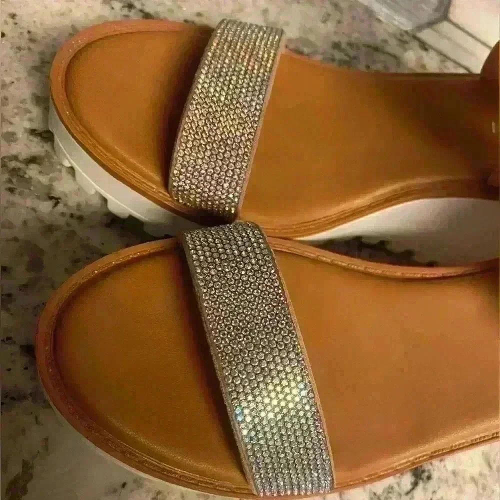 Madden Girl Rhinestone wedge shoes. women’s size 9M
